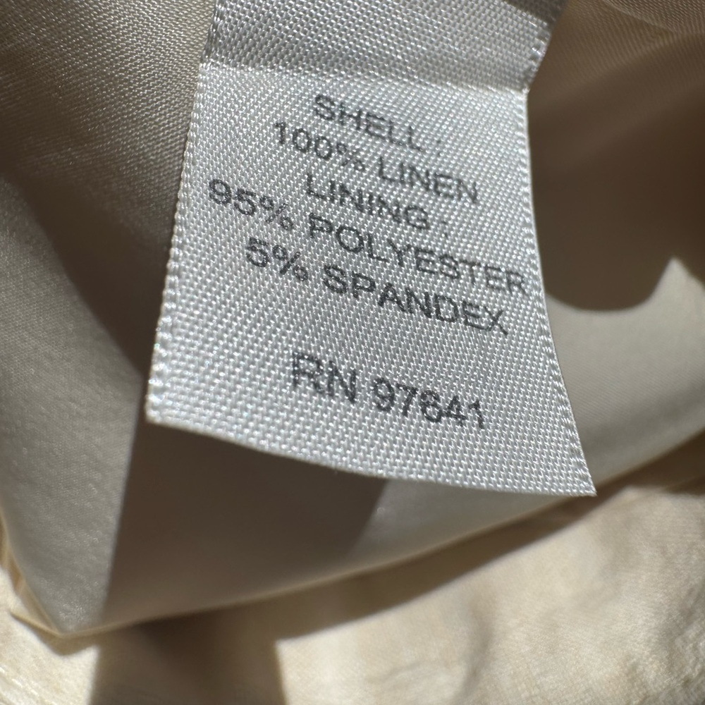 J. Jill Ivory Wide Leg Linen-Blend Pants - Picture 5 of 10